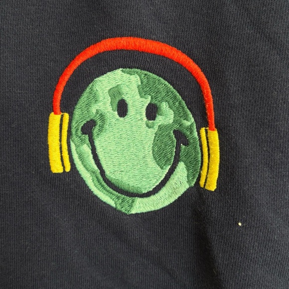 Gap Kids Earth Smiley Long Sleeve Zip Up Hoodie - Size XXL - Picture 5 of 7